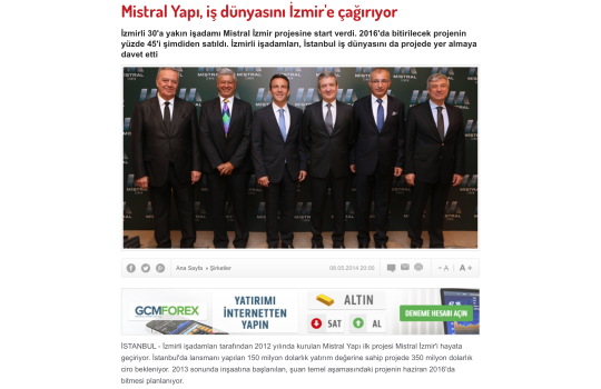 www.dunya.com - Mistral Yapı, iş dünyasını İzmir’e çağırıyor