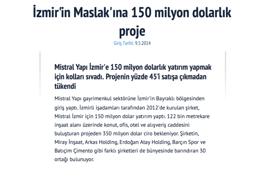 www.emlak.sabah.com.tr - İzmir’in Maslak’ına 150 milyon dolarlık proje